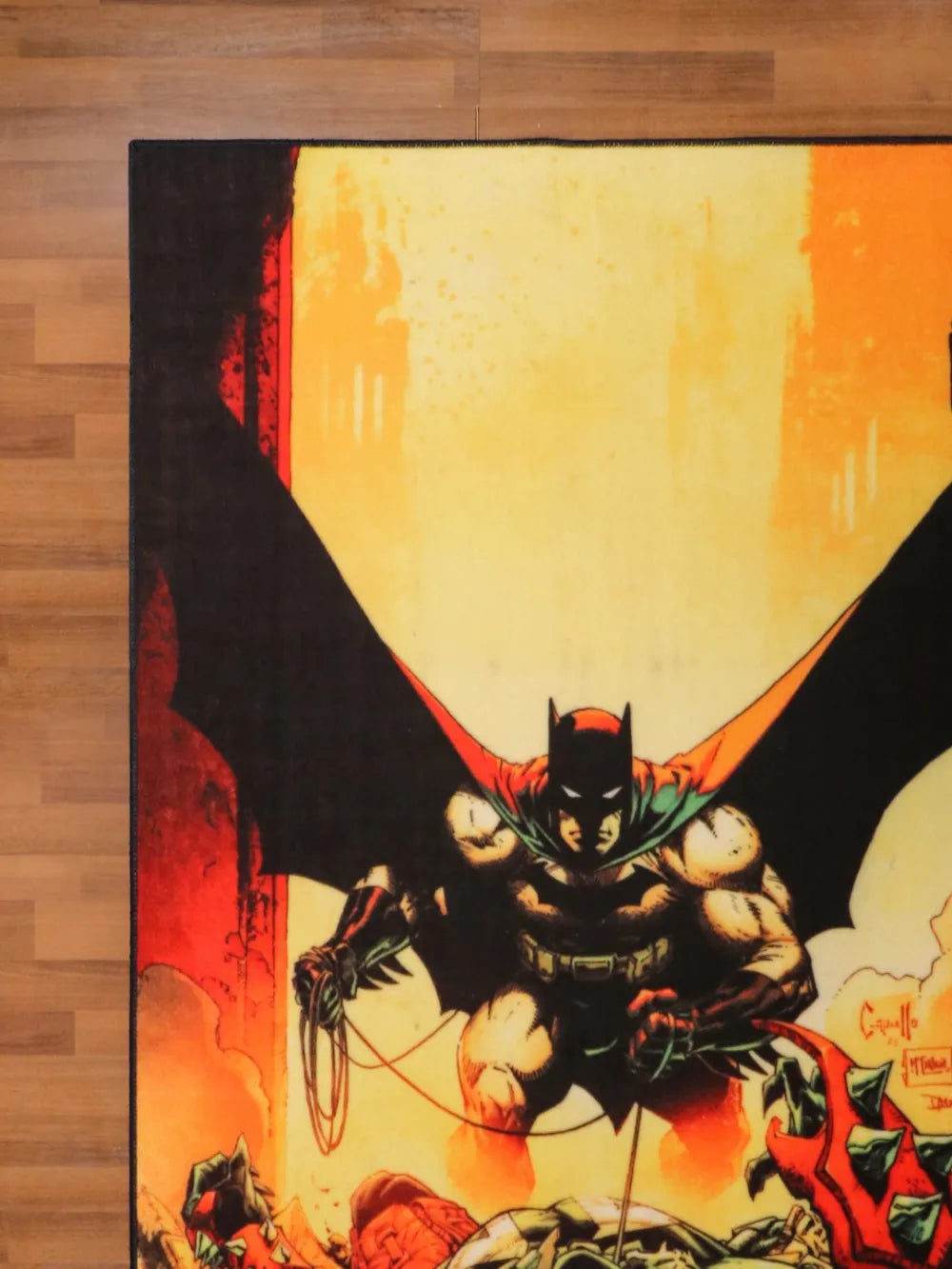 The Batman Riddler Rug Yellow Shades & Multi Color Batman Print Rug – Nayyer Carpets