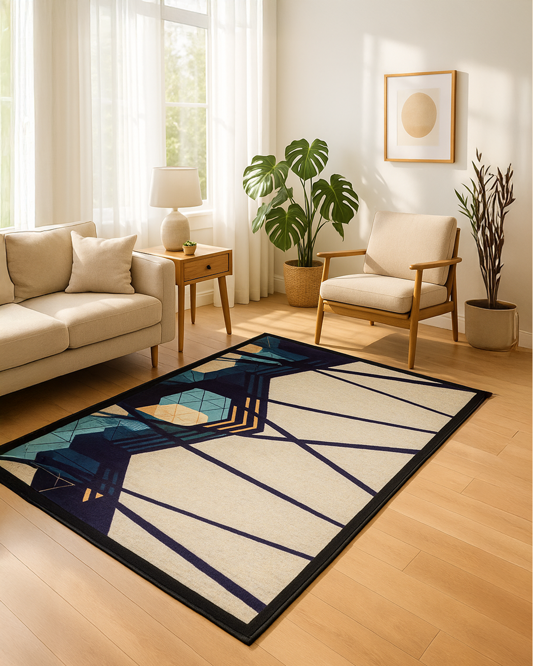 Tuffted Geometric Abstract Rugs