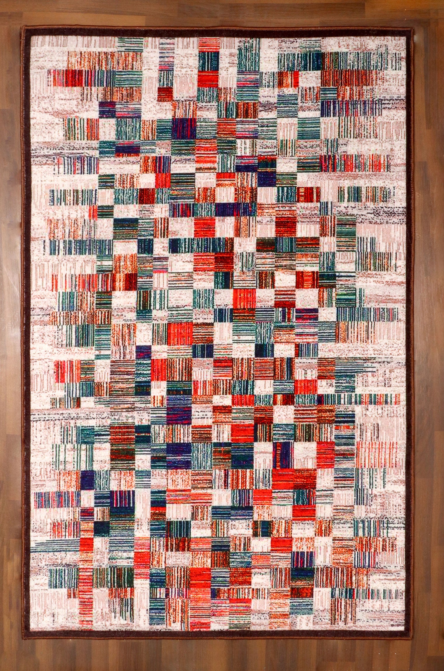 Tuffted Geometric Patchwork Design Rugs – Nayyer Carpets