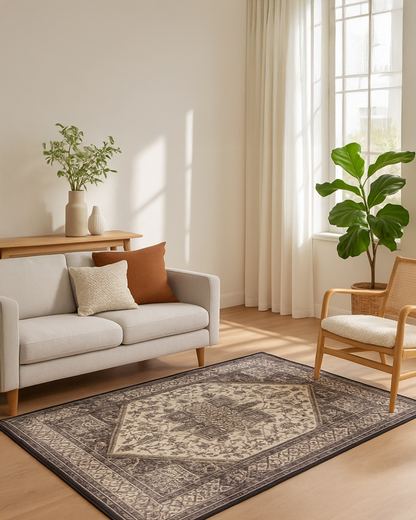 Heirloom Silver Filigree Rug