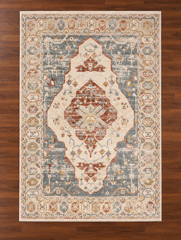 Slate & Copper Turkish Rug