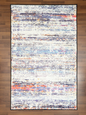 Multi Color Abstract Print Rug