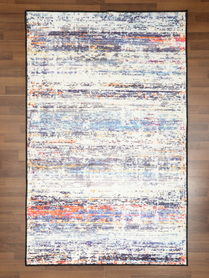 Multi Color Abstract Print Rug