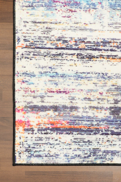 Multi Color Abstract Print Rug