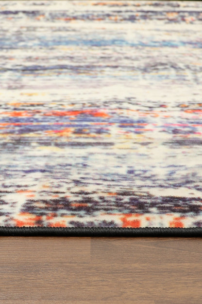 Multi Color Abstract Print Rug