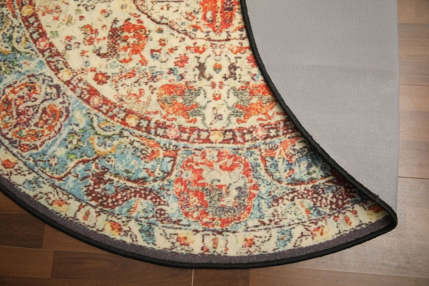 Multi Color Floral Print Rug