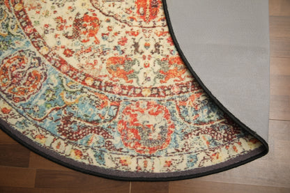 Multi Color Floral Print Rug