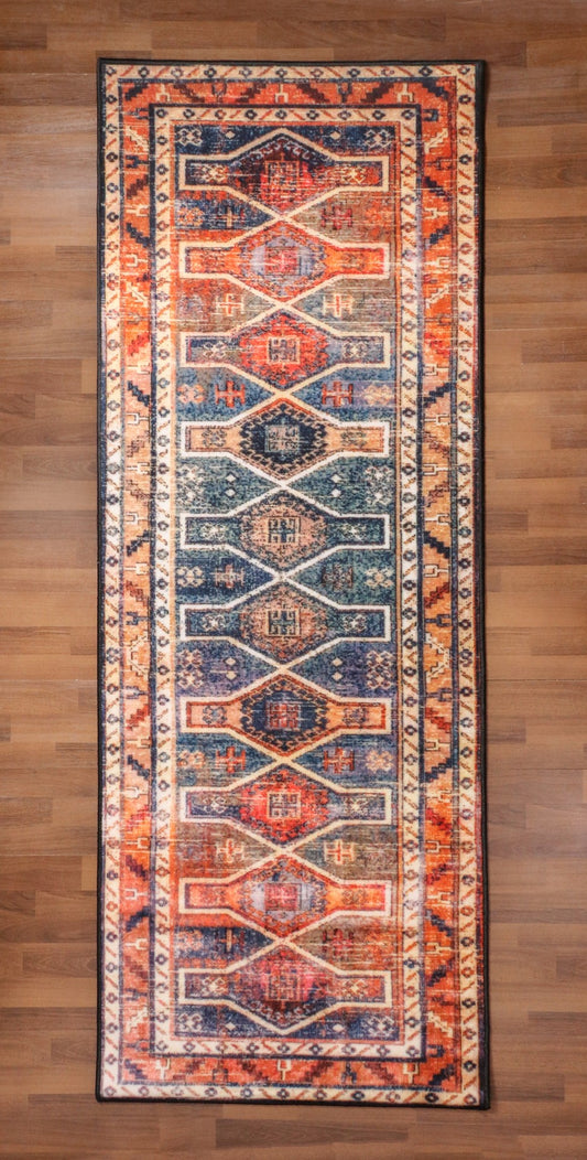 Multi Color Kilim Print Runner