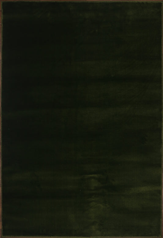 Olive Green Plain Rug