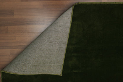 Olive Green Plain Rug