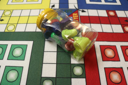 Ludo Mat With Tokens & Dice